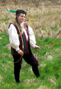 Dressed as Robin Hood